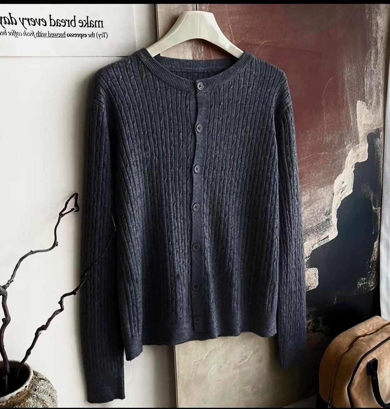 Embroidered Soft Knit Cardigan for Women