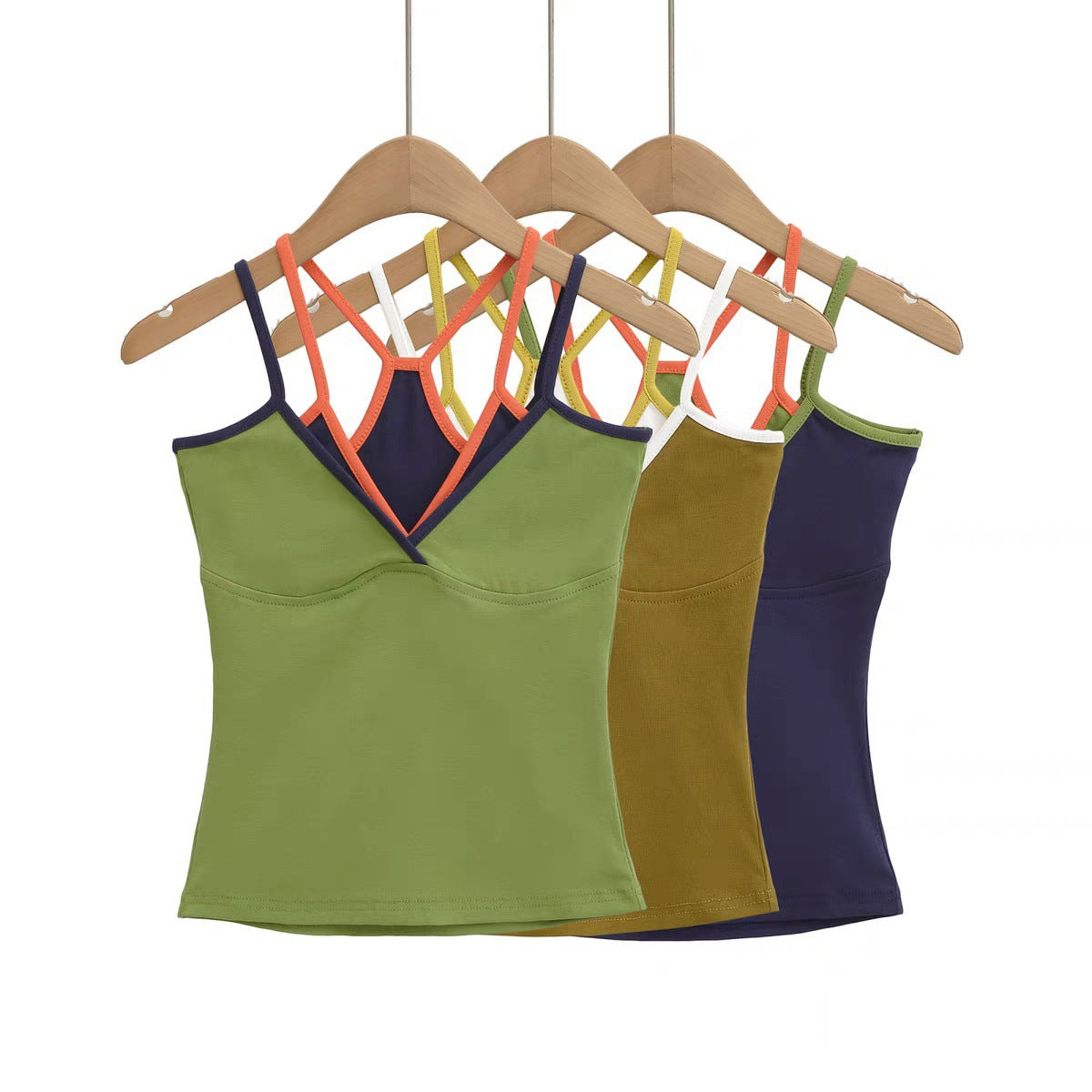 Womens Halter Neck Camisole Top with Pads