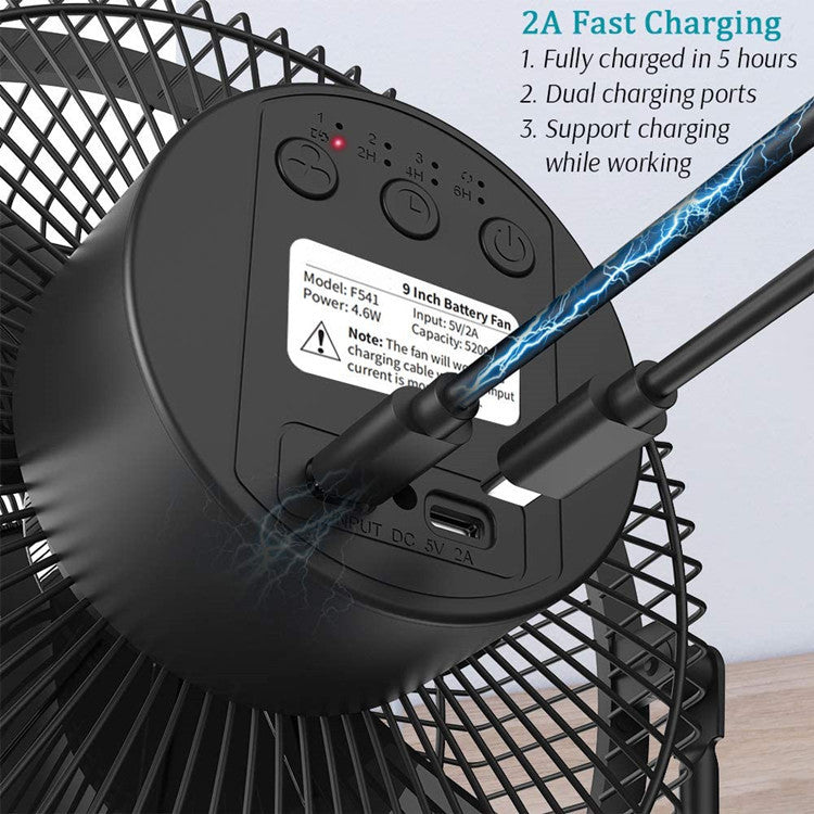 USB Rechargeable Desktop Air Circulation Fan