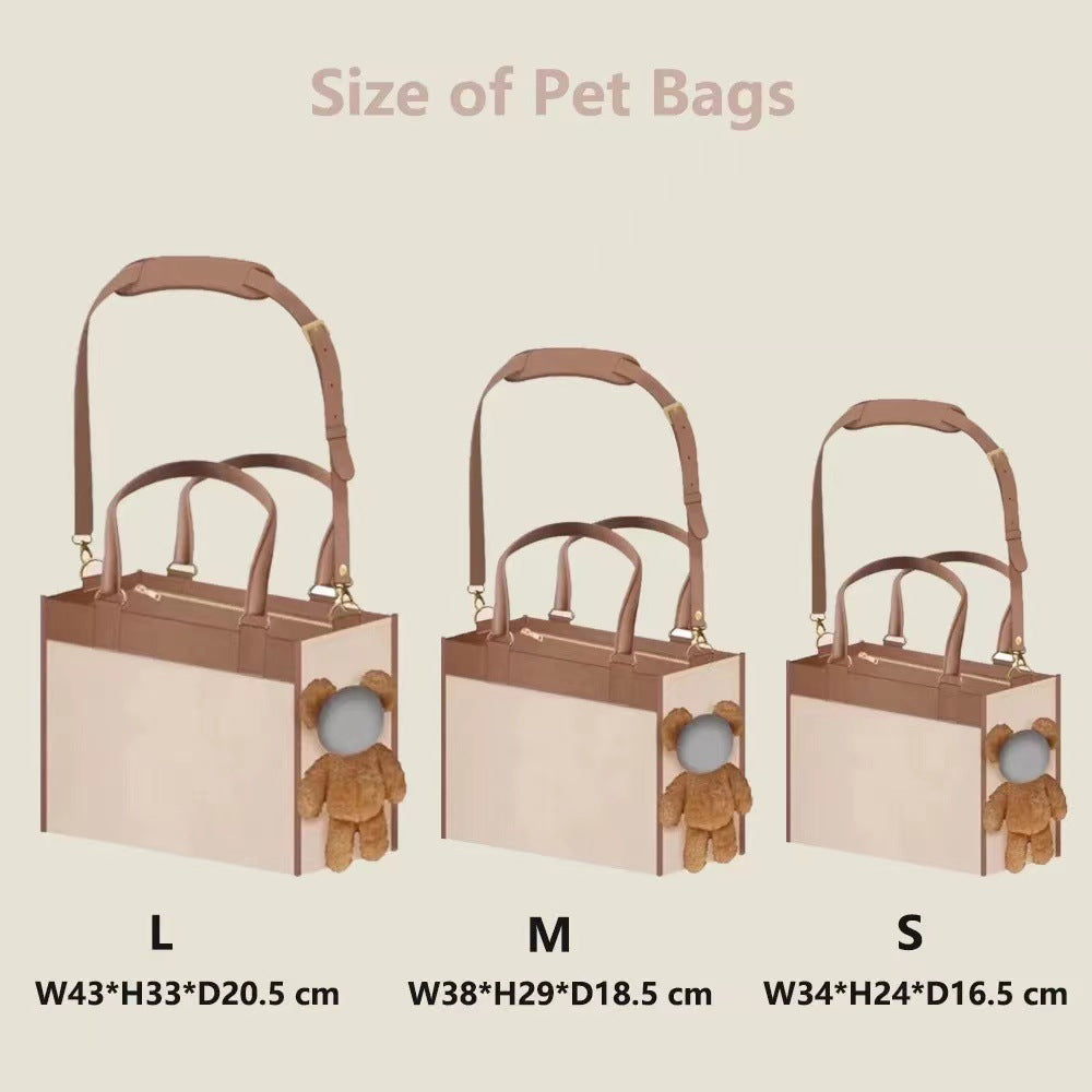 Plush Pet Carrier Bag with Open Head Design