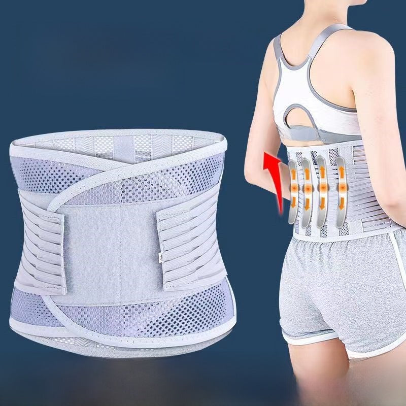 All-season breathable lumbar support belt (black mesh)