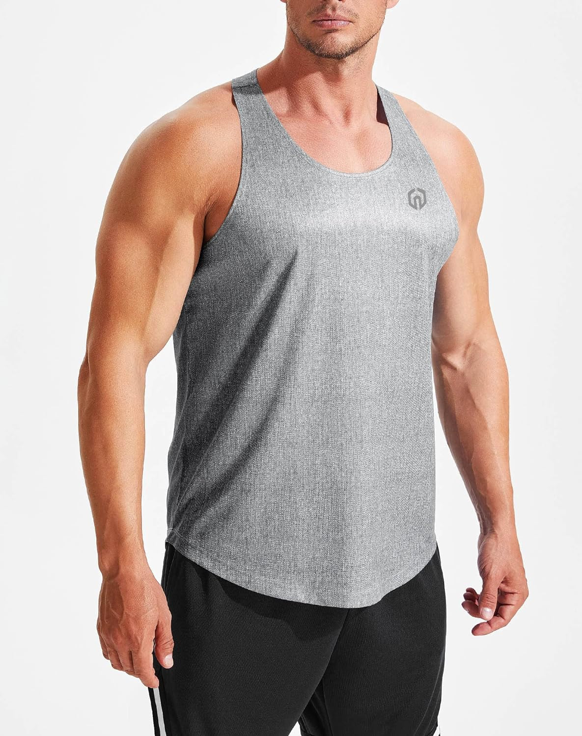 Men'S Workout Running Tank Top Sleeveless Gym Athletic Shirts