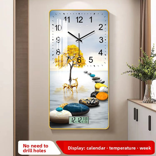 Modern Decorative Wall Clock with Calendar
