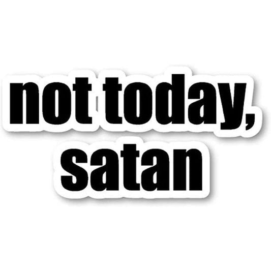 2 pcs Funny Laptop Sticker Not Today Satan 3.5 inches - One Size Fits All Laptop Stickers Funny for Laptop Vinyl Decals