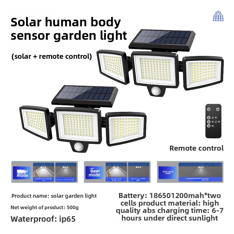 Solar Powered Outdoor Garden Light with Remote Control