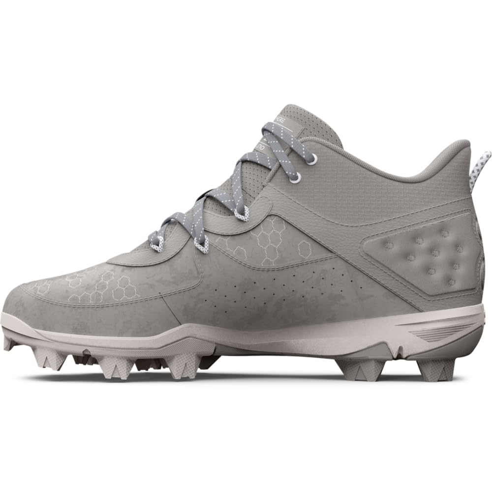 Under Armour Mens Harper 8 Mid RM (101) Baseball Gray/Baseball Gray/Halo Gray 15 US