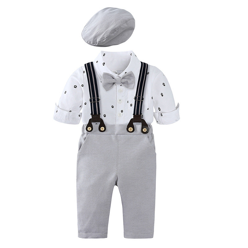 Conjoined bag flatwear overalls hats gentlemen's clothing