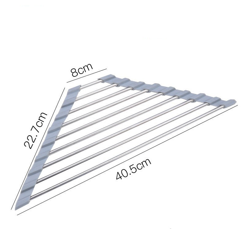 304 Stainless Steel Folding Dish and Fruit Rack