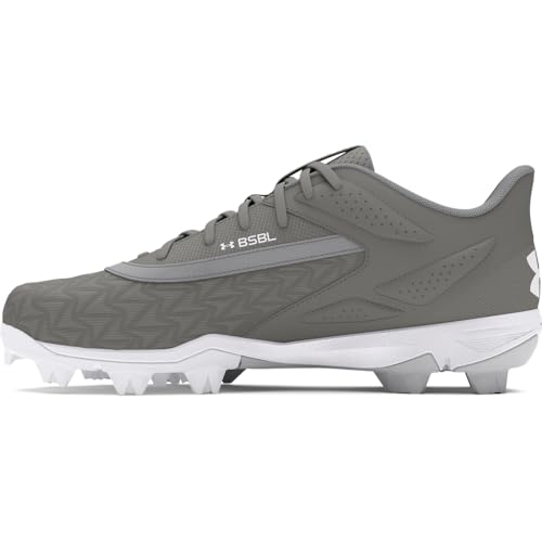 Under Armour Mens Leadoff Low RM 3.0 Baseball Cleat (101) Baseball Gray/Baseball Gray/White 6.5 US