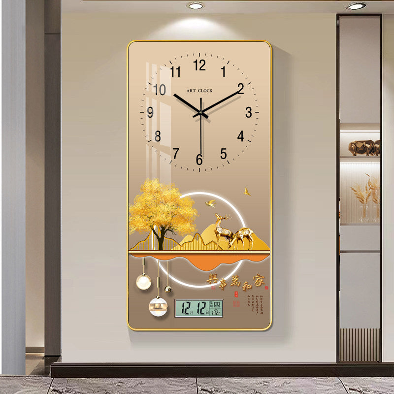 Modern Decorative Wall Clock with Calendar