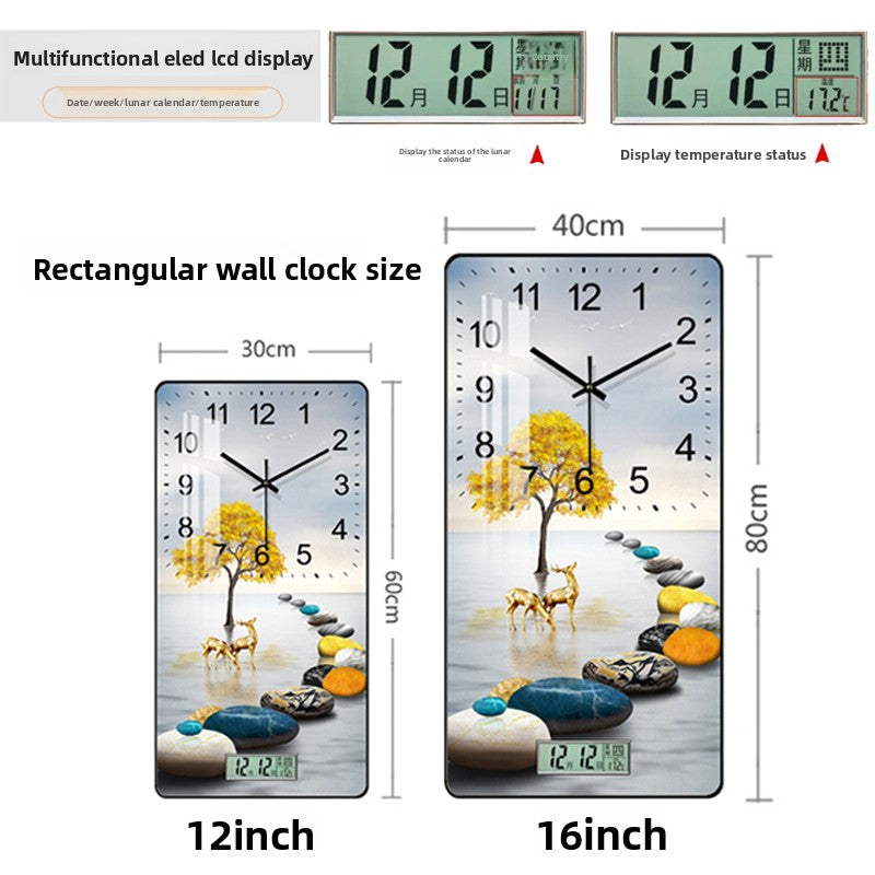 Modern Decorative Wall Clock with Calendar