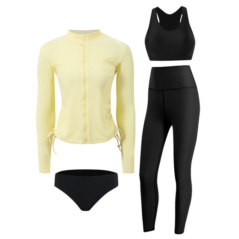 Women's Two-Piece Long Sleeve Sun Protection Swimwear