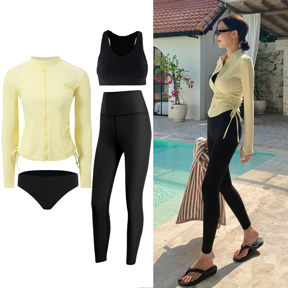 Women's Two-Piece Long Sleeve Sun Protection Swimwear