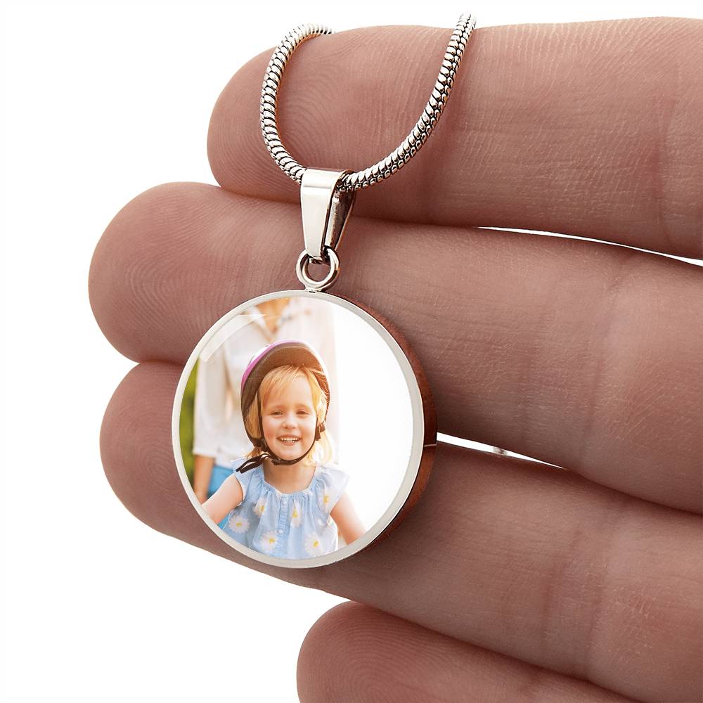 Frozen In Time Circle Photo Necklace