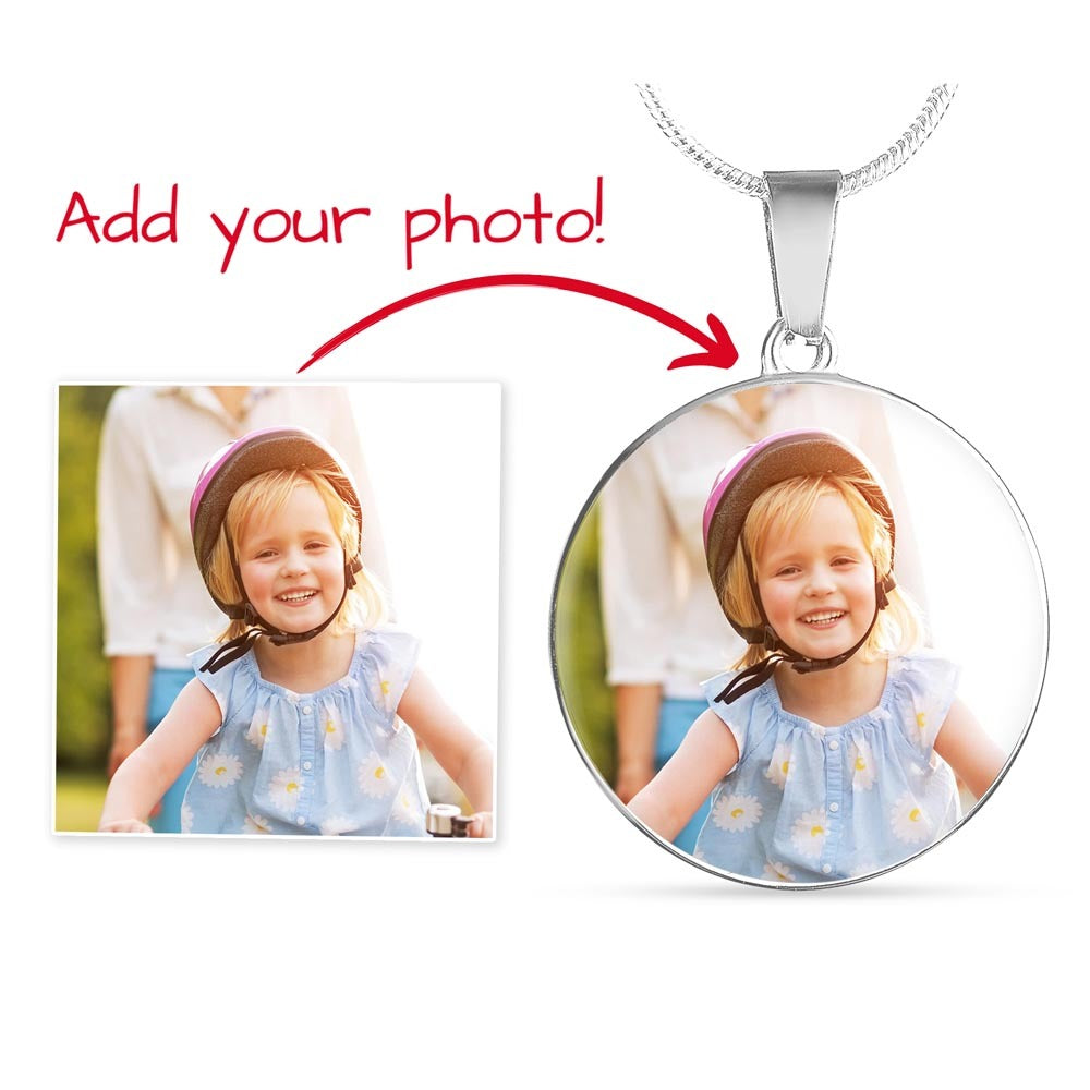 Frozen In Time Circle Photo Necklace