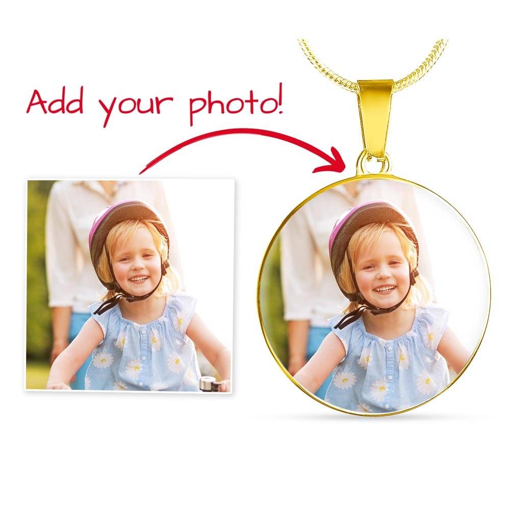 Frozen In Time Circle Photo Necklace