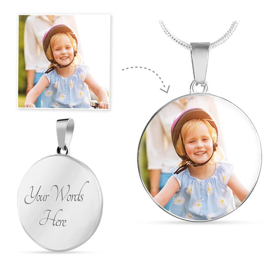 Frozen In Time Circle Photo Necklace