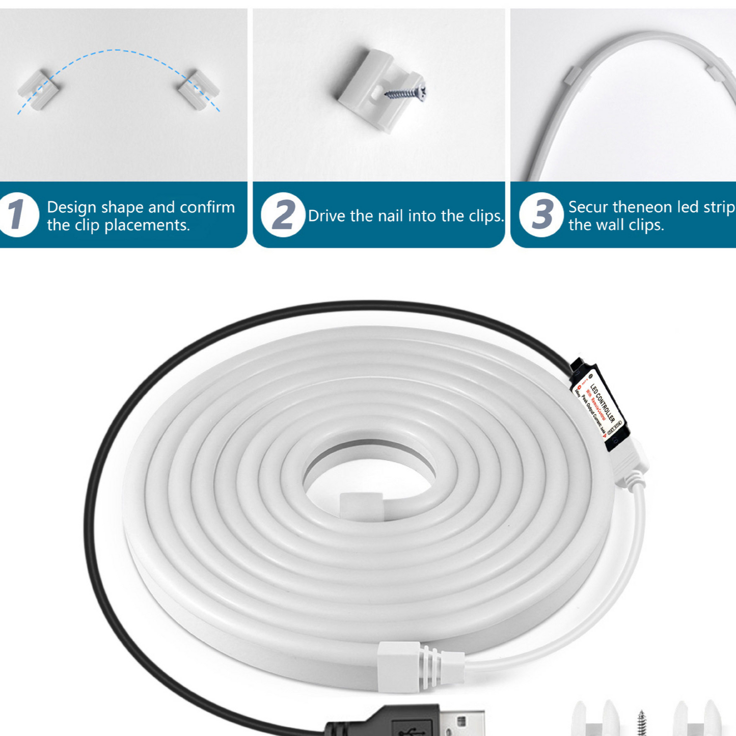 RGB Flexible Silicone Neon Light Strip with Remote Control