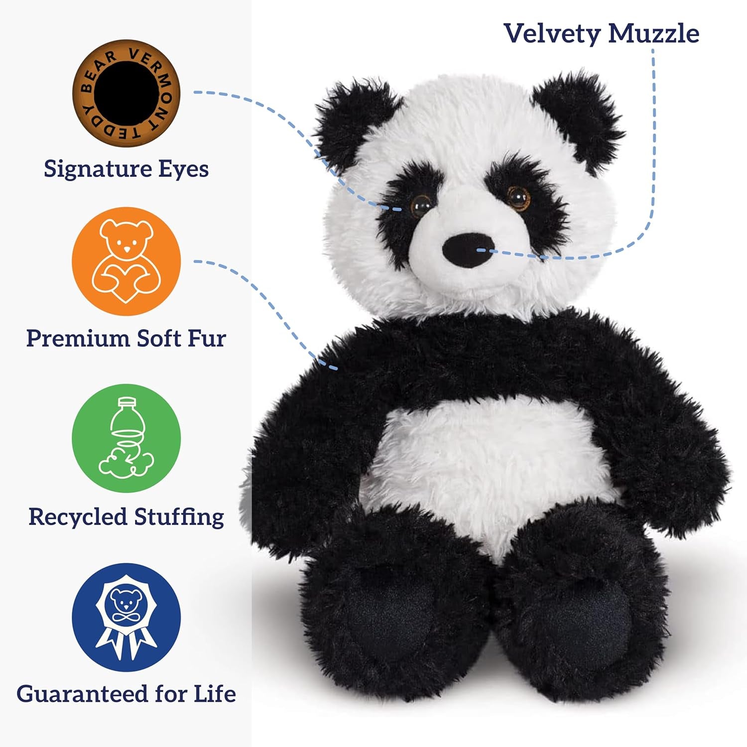 Panda Stuffed Animal - Cuddly Soft Panda Plush - 18 Inch - Plush Toy & Gift for Kids & Adults - Oh so Soft Collection