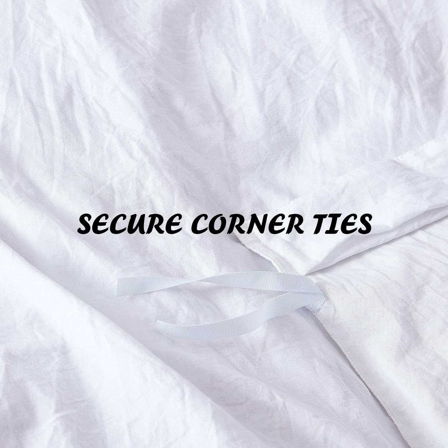 White Duvet Cover Sets Twin Size 2 Piece Double Brushed Microfiber Twin Duvet Cover with Button Closure & Corner Tie 1 Breathable and Soft Duvet Cover 68X90 Inches + 1 Pillow Sham