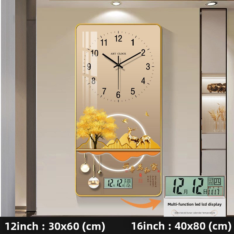 Modern Decorative Wall Clock with Calendar